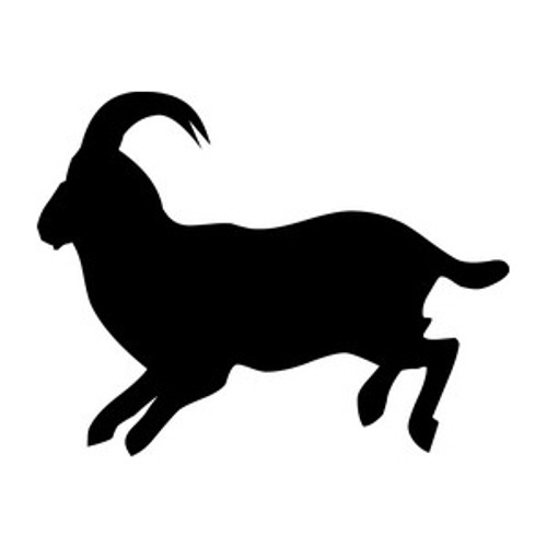 Goat Running Vinyl Decal High glossy, premium 3 mill vinyl, with a life span of 5 - 7 years!