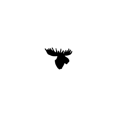 Moose Head Sticker High glossy, premium 3 mill vinyl, with a life span of 5 - 7 years!