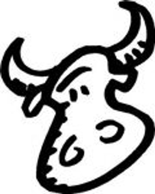 Cute Bull Head Sticker High glossy, premium 3 mill vinyl, with a life span of 5 - 7 years!