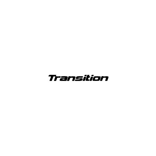 Our Transition Logo Decal is offered in many color and size options. <strong>PREMIUM QUALITY</strong> <ul>  	<li>High Performance Vinyl</li>  	<li>3 mil</li>  	<li>5 - 7 Outdoor Lifespan</li>  	<li>High Glossy</li>  	<li>Made in the USA</li> </ul> &nbsp;