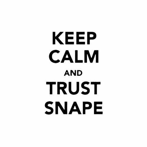 Keep Calm And Trust Snape  Vinyl Decal Sticker

Size option will determine the size from the longest side
Industry standard high performance calendared vinyl film
Cut from Oracle 651 2.5 mil
Outdoor durability is 7 years
Glossy surface finish