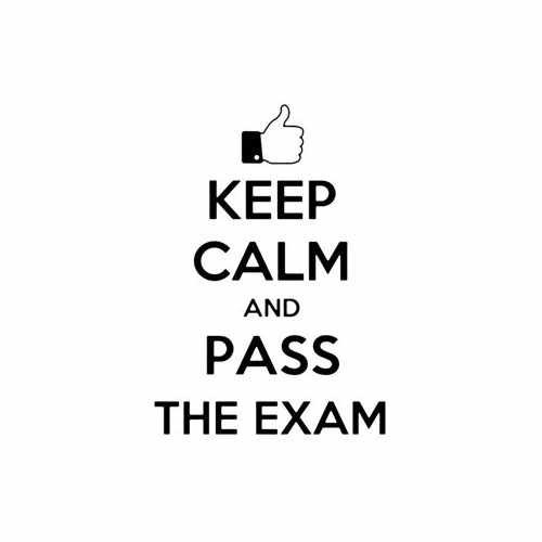 Keep Calm And Pass The Exam  Vinyl Decal Sticker

Size option will determine the size from the longest side
Industry standard high performance calendared vinyl film
Cut from Oracle 651 2.5 mil
Outdoor durability is 7 years
Glossy surface finish