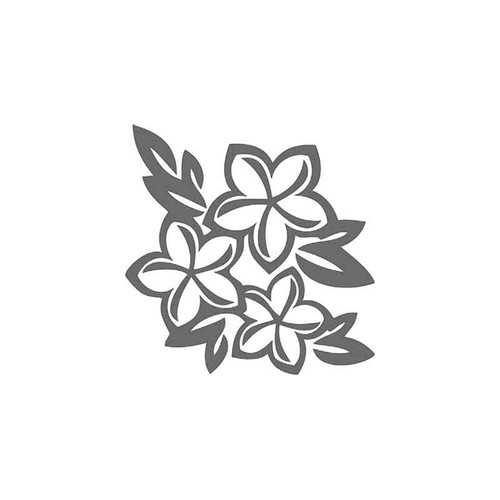 Plumeria Flowers Wildlfie Style 2 Vinyl Sticker