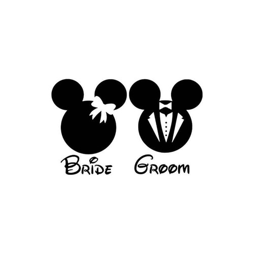 Disney Bride Groom 172 Vinyl Sticker