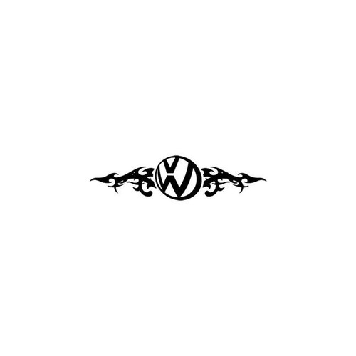 Euro s Volkswagen Tribal Flames Vinyl Sticker