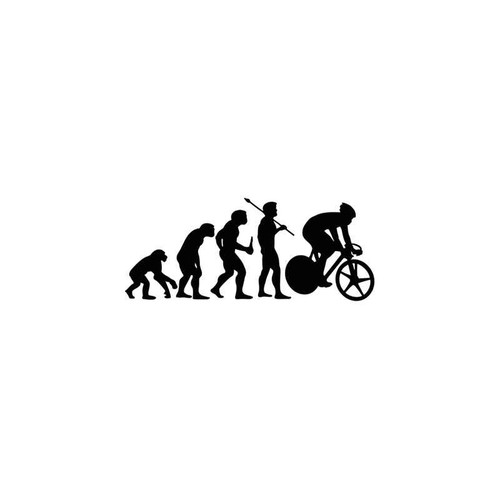 Evolution s Bicycling Evolution Vinyl Sticker