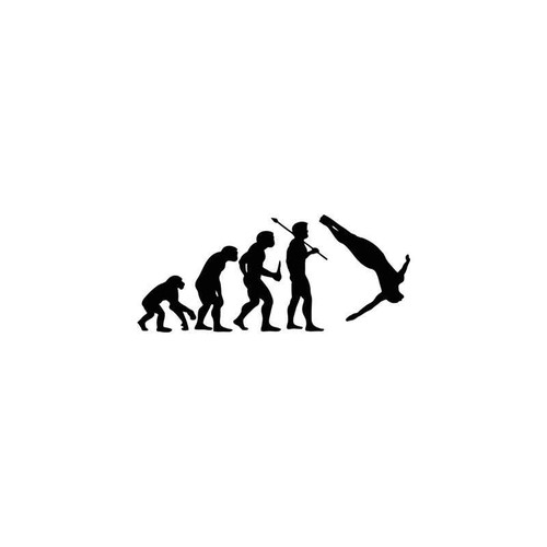Evolution s Cliff Diving Evolution Vinyl Sticker