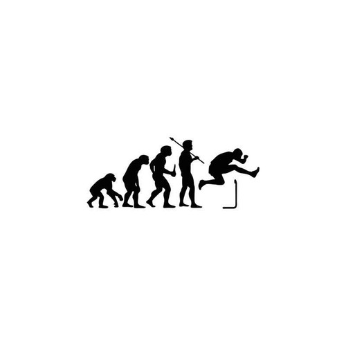 Evolution s Men Track And Field Evolution Vinyl Sticker
