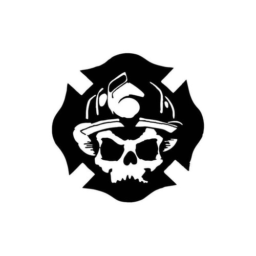 Firefighter Skull 86 Vinyl Sticker