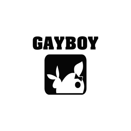 Funny s Gayboy Playboy Bunny Vinyl Sticker