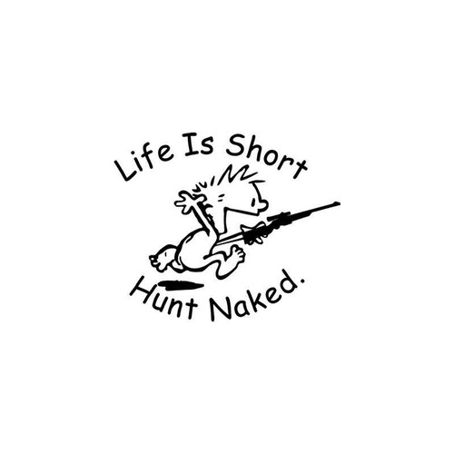 Funny s Hunt Naked Vinyl Sticker