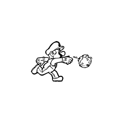 Gaming s Nintendo Super Mario Fireball Vinyl Sticker