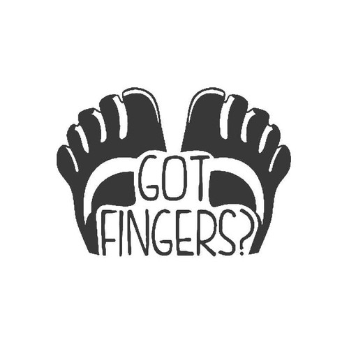 Got Fingers Vibram Fivefingers Running Mudder Vinyl Sticker