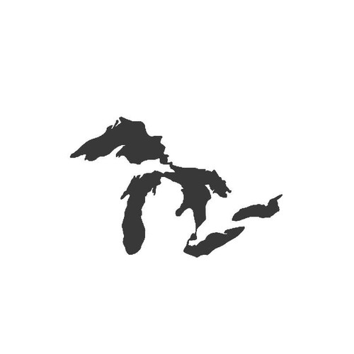 Great Lakes Michigan Superior Huron Erie Ontario Vinyl Sticker