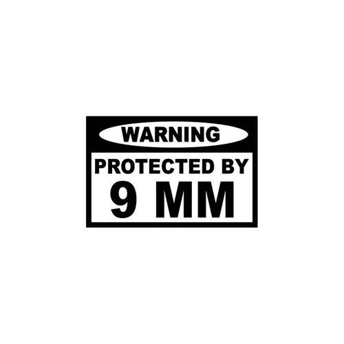 Gun s Warning 9mm Guns Vinyl Sticker