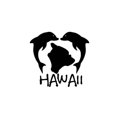 Hawaiian Hawaii Dolphin Vinyl Sticker