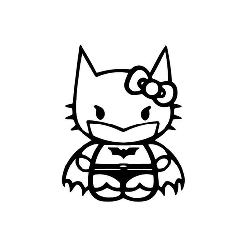 Hello Kitty s Hello Kitty Batman Style 2 Vinyl Sticker