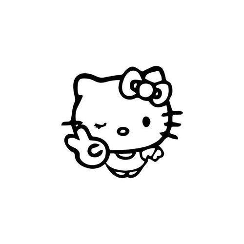 Hello Kitty s Hello Kitty Peace Vinyl Sticker