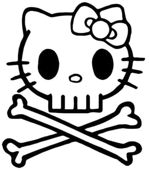 Hello Kitty Punisher Skull 2