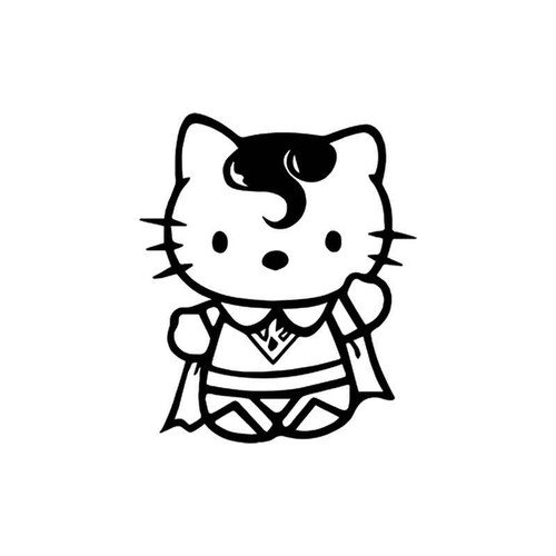 Hello Kitty s Hello Kitty Superman Vinyl Sticker