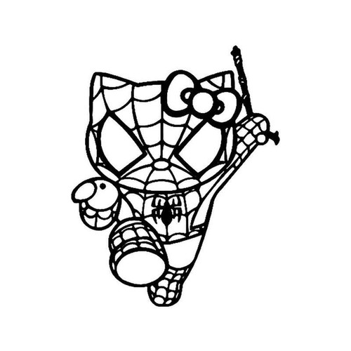 Hello Kitty Spiderman 81 Vinyl Sticker