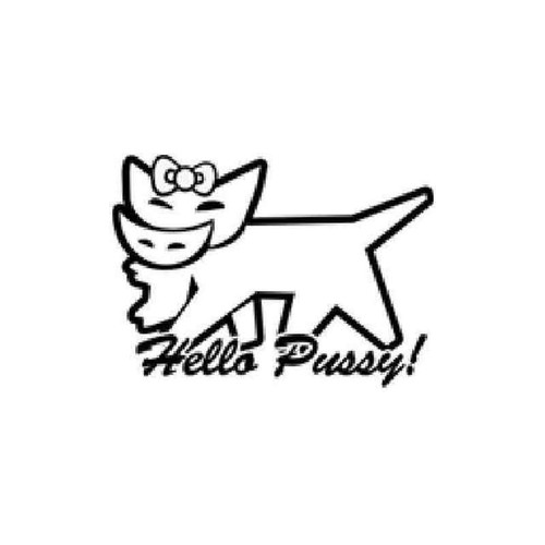 Hello Pussy Vinyl Sticker