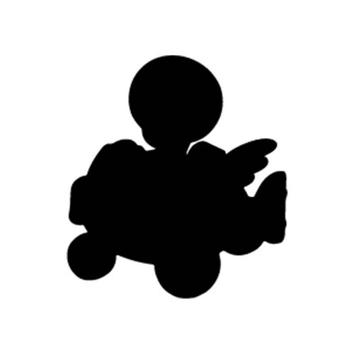 Mario Kart Toad Siluette Vinyl Sticker