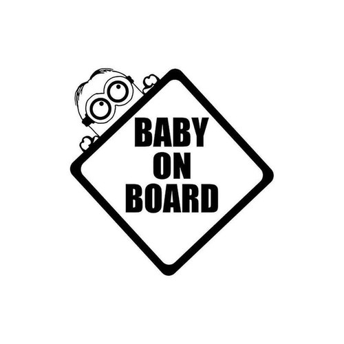 Minion Baby On Board 45 Vinyl Sticker