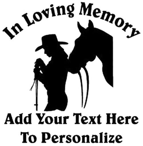 In Loving Memory Cowgirl Memorial