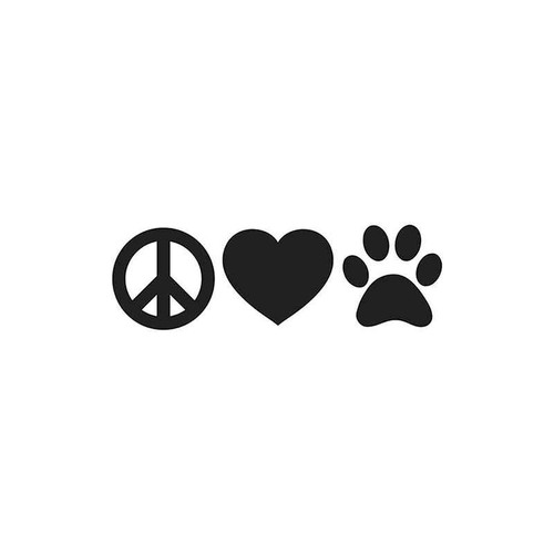 Peace Love Pet 38 Vinyl Sticker