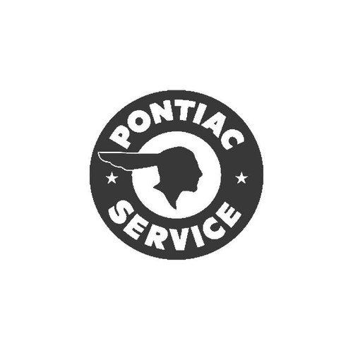 Pontiac Service Indian Single Color Vintage Hot Rod Vinyl Sticker