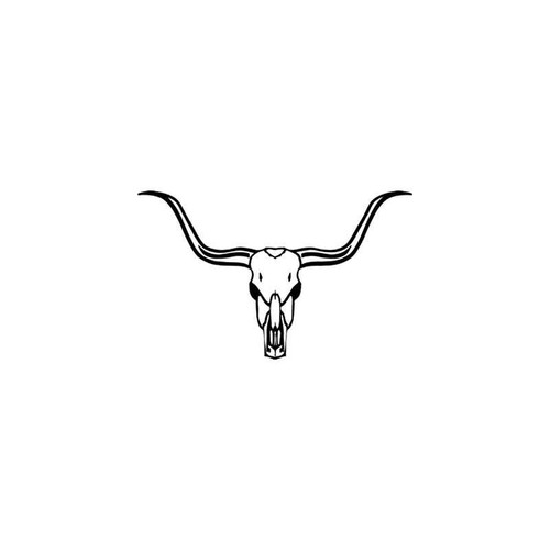 Skulls s Longhorn Bull Cow Skull Style 1 Vinyl Sticker