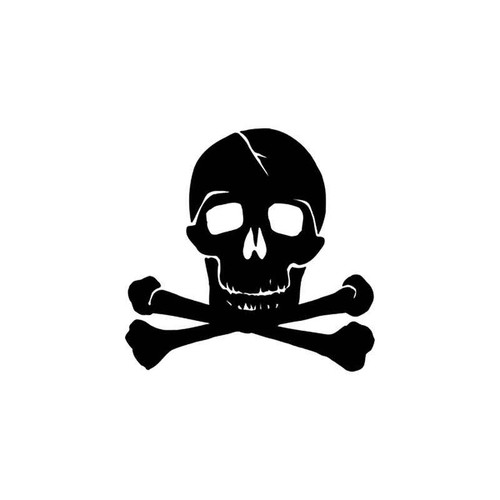 Skulls s Skull And Crossbones Jolly Roger Pirate Style 2 Vinyl Sticker