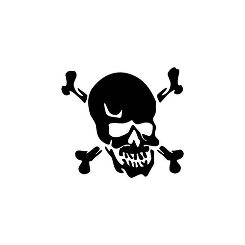 Skulls s Skull And Crossbones Jolly Roger Pirate Style 3 Vinyl Sticker