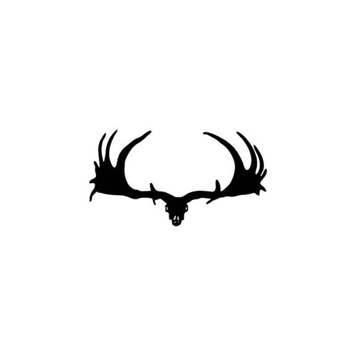 Moose Antlers Skull Vinyl Sticker