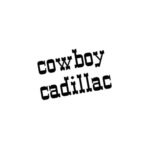 Western s Cowboy Cadillac Vinyl Sticker