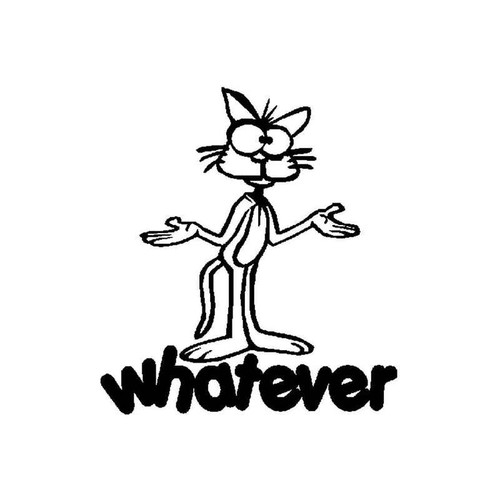 Whatever Cat 102 Vinyl Sticker