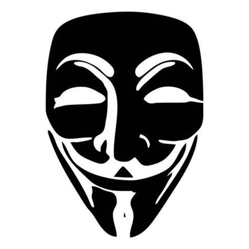 Anonymous Guy Fawkes Mask 1904 Vinyl Sticker