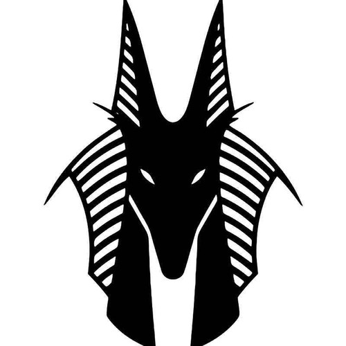 Anubis Head Egyptian God Vinyl Sticker