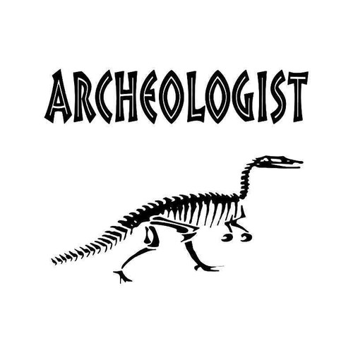 Archeologist Dinosaur Vinyl Sticker