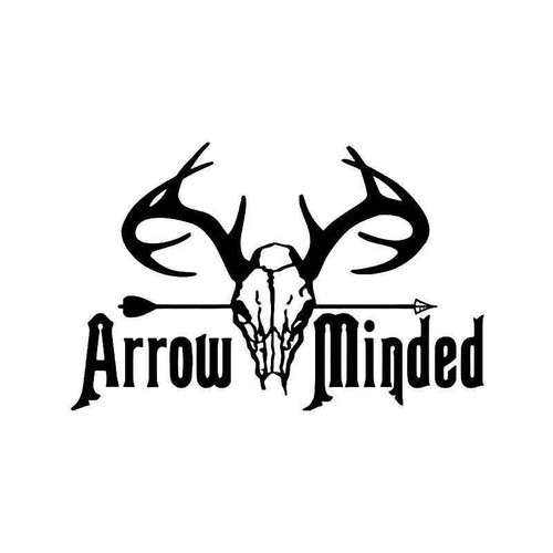 Arrow Minded Deer Buck Hunting Vinyl Sticker