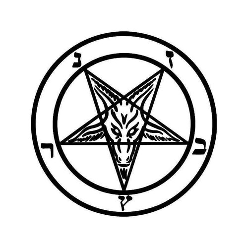 Baphomet Sabbatic Goat Pentagram Pagan Vinyl Sticker