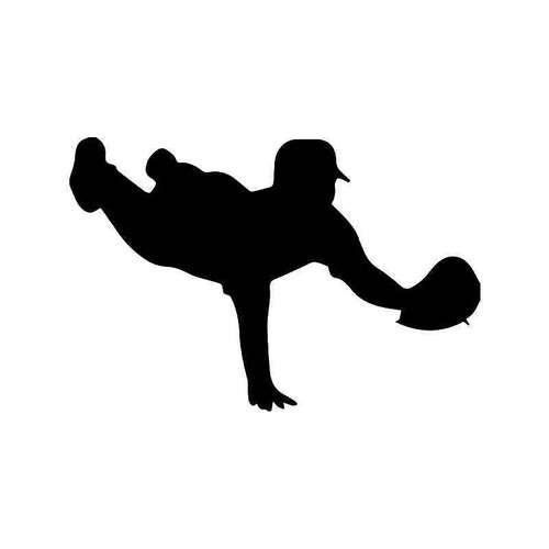 Baseball Player Dive Catch Vinyl Sticker