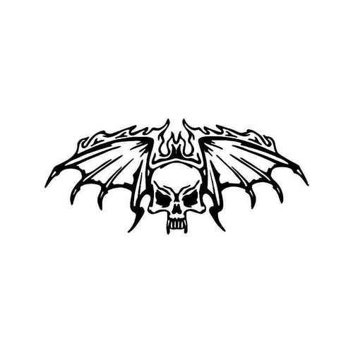 Bat Vampire Death Skull Vinyl Sticker