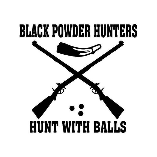 Black Powder Hunters Hunting Vinyl Sticker