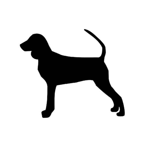 Black Tan Coonhound Dog Vinyl Sticker