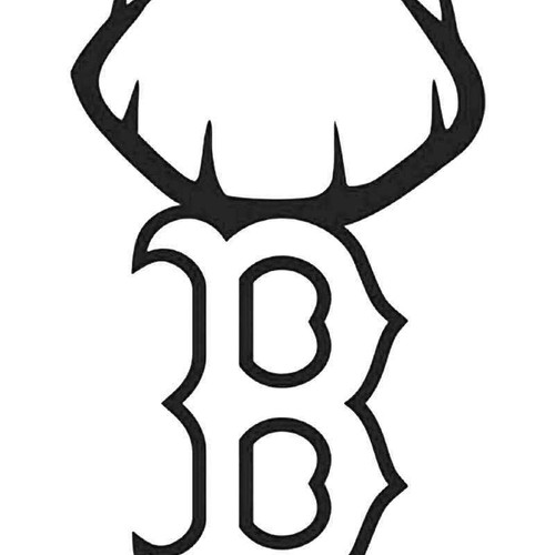 Boston Deer Buck Antlers Hunting Vinyl Sticker
