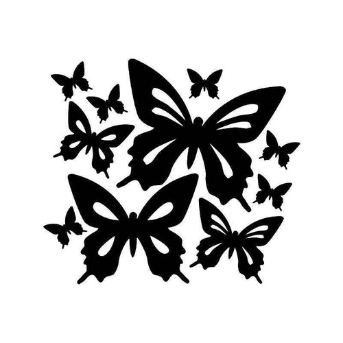 Butterflies Flying 2 Vinyl Sticker
