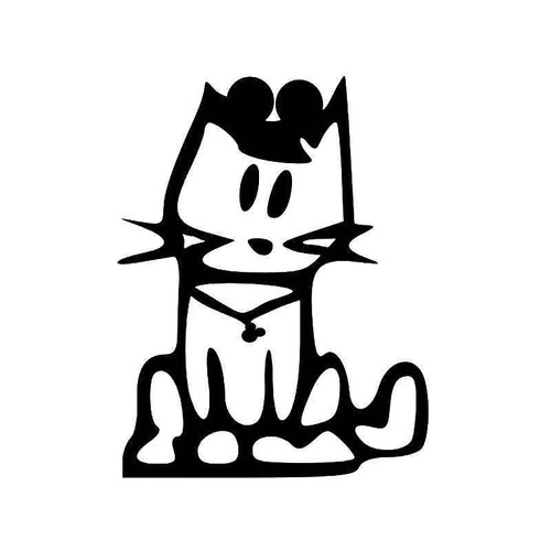 Cat Stick Figure 1 Vinyl Sticker