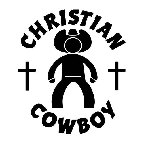 Christian Cowoby Vinyl Sticker